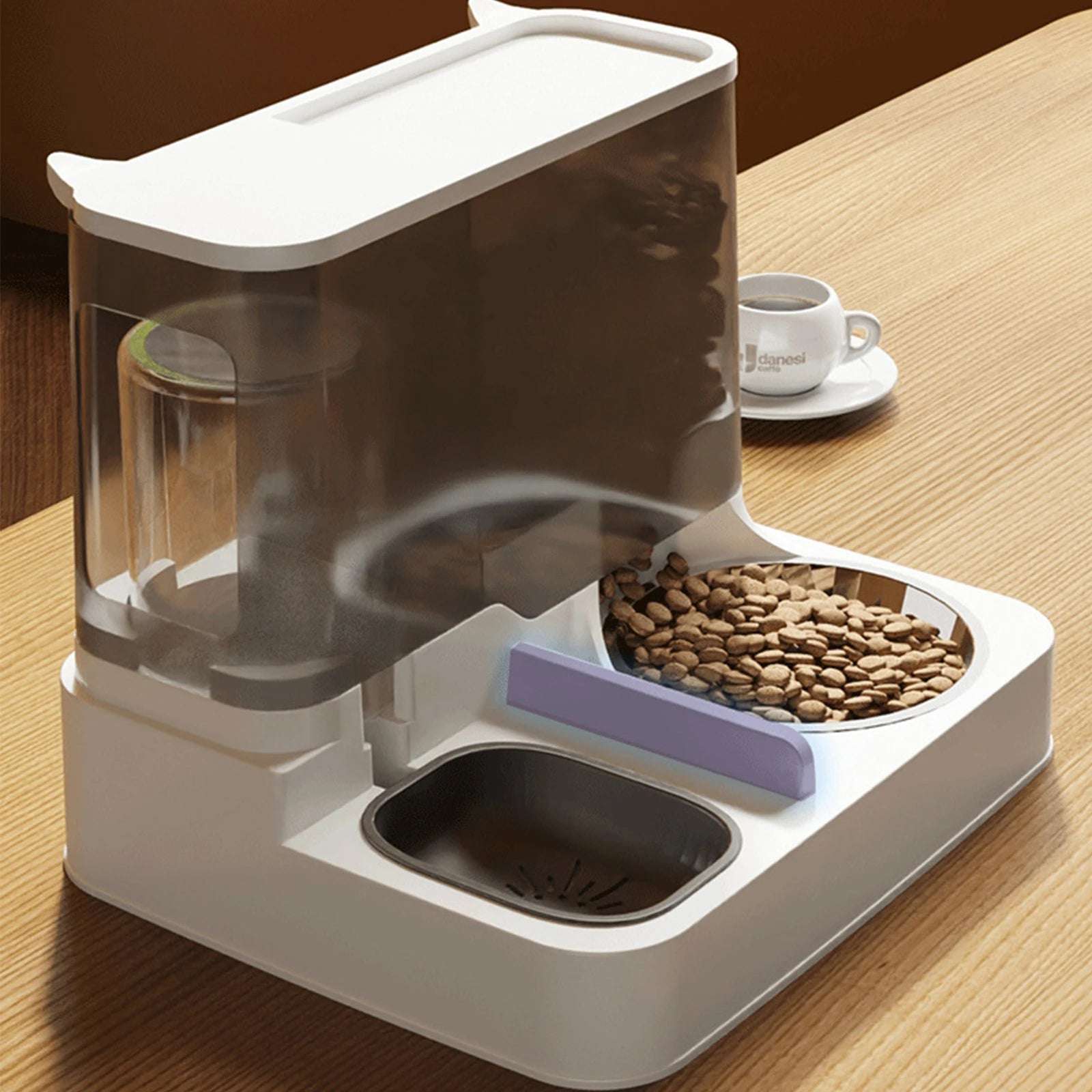 2 In 1 Cat Feeder And Water Dispenser Cat Dog Pet Feeder Cat Food Dog Food Dispenser Cat Automatic Feeding Water Dispenser