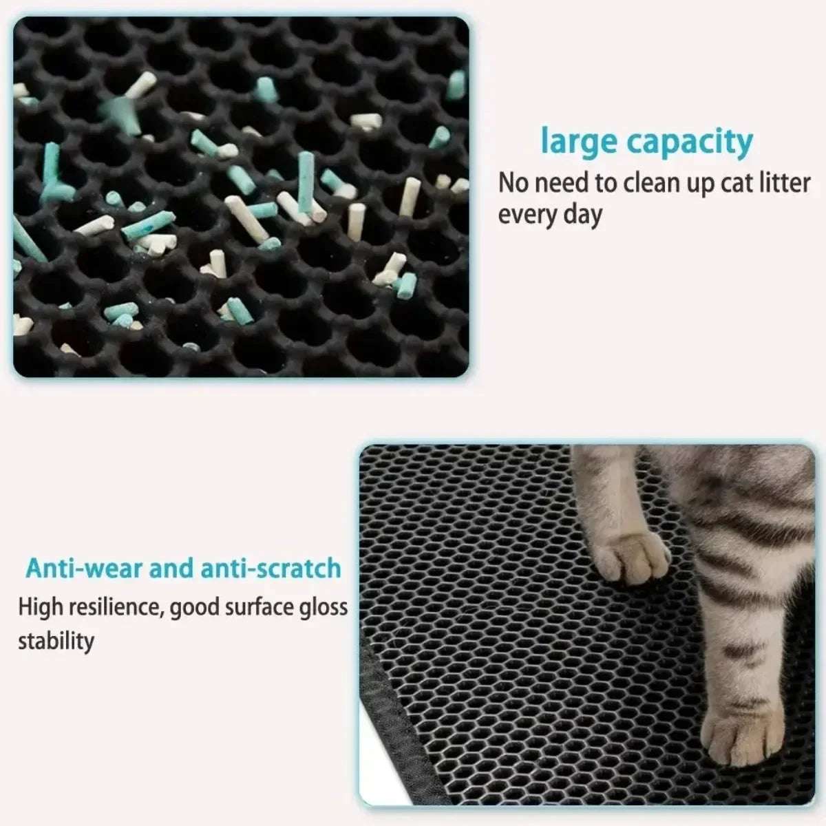 Cat Litter Mat Pet Toilet Waterproof Double Layer Pet Litter Box Mat Nonslip Sand Cat Washable Mats Clean Pad Pets Accessories