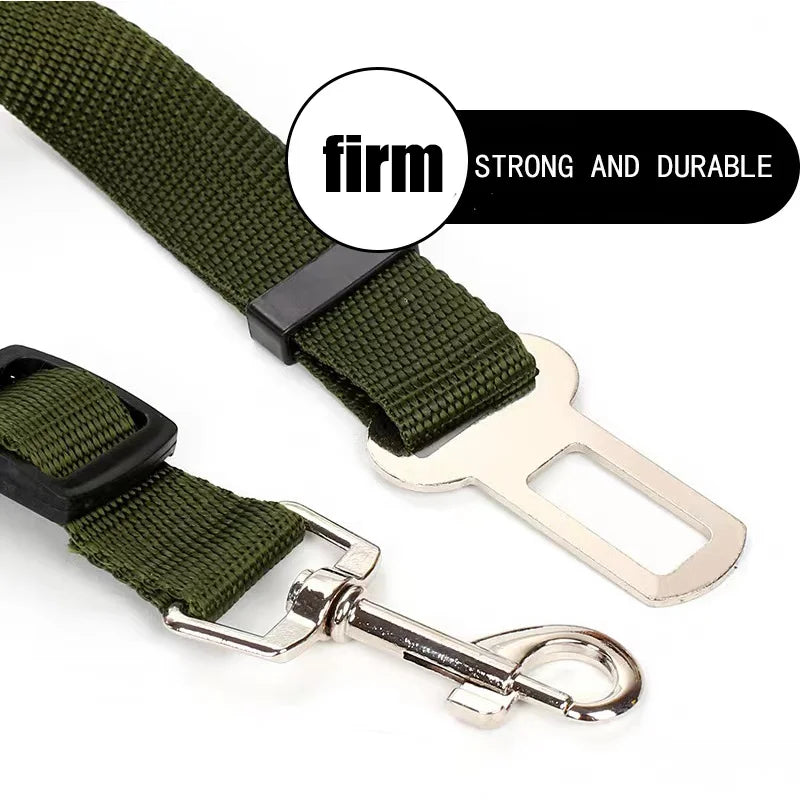 Adjustable Pet Cat Dog Car Seat Belt Pet Seat Vehicle Dog Harness Lead Clip Safety Lever Traction Dog Collars Dogs Accessoires