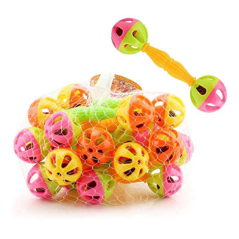 BellBeat™ 2-in-1/1pcs Parrot Rattle Toy — Creative Double-Head Bell Ball, Bite-Resistant Bird Training Accessory