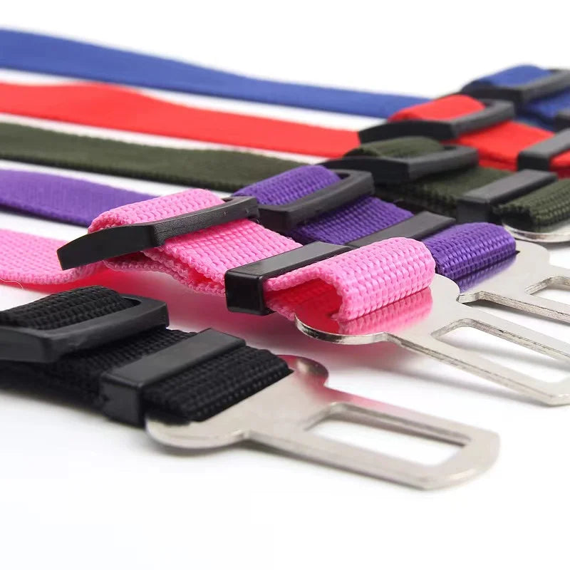Adjustable Pet Cat Dog Car Seat Belt Pet Seat Vehicle Dog Harness Lead Clip Safety Lever Traction Dog Collars Dogs Accessoires