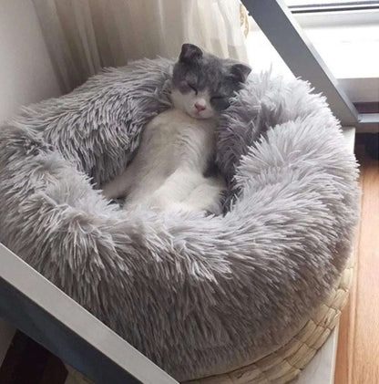 Cat Nest Round Soft Shaggy Mat for Kittens Chihuahua Indoor Dog Cat Bed Pet Supplies Removable Machine Washable Pillow Bed