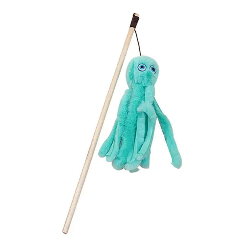 CheekyCat™ – Colourful Feather Wand with Bell & Suction Base
