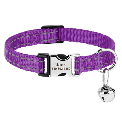 SafePaw™ - Personalized Printed Cat Collar with Free Engraved ID Tag & Bell