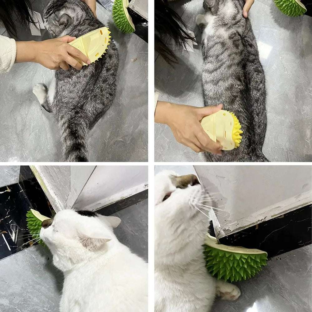 PurrMate™ – 2-in-1 Cat Scratcher & Grooming Massager Brush