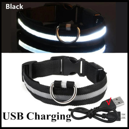 GlowGuard™ 3-Mode USB Rechargeable Luminous Dog & Cat Collar