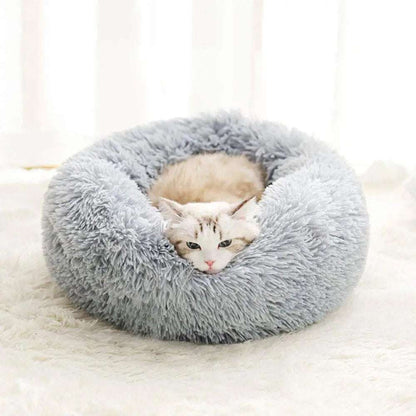 Cat Nest Round Soft Shaggy Mat for Kittens Chihuahua Indoor Dog Cat Bed Pet Supplies Removable Machine Washable Pillow Bed