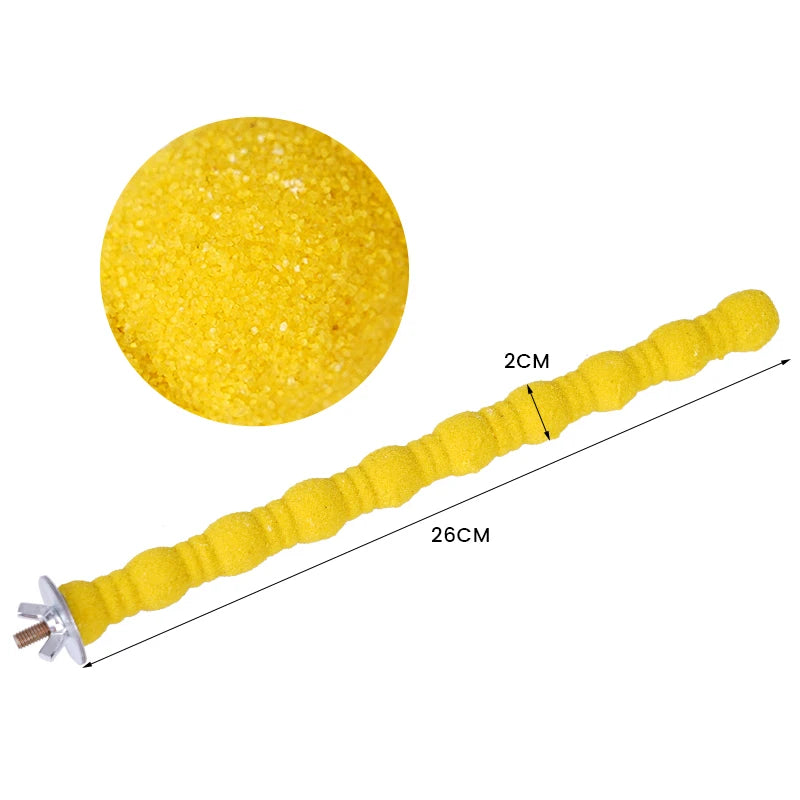 BeakSharp™ Wooden Claw Grinding Stick — Parrot Perching & Chewing Toy for Healthy Beak & Claw Care