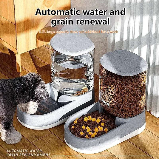 Automatic Pet Feeder Water Dispenser Cat Dog Food Bowl Puppy Cat Drinking Water Flowing Water Without Inserting Electric