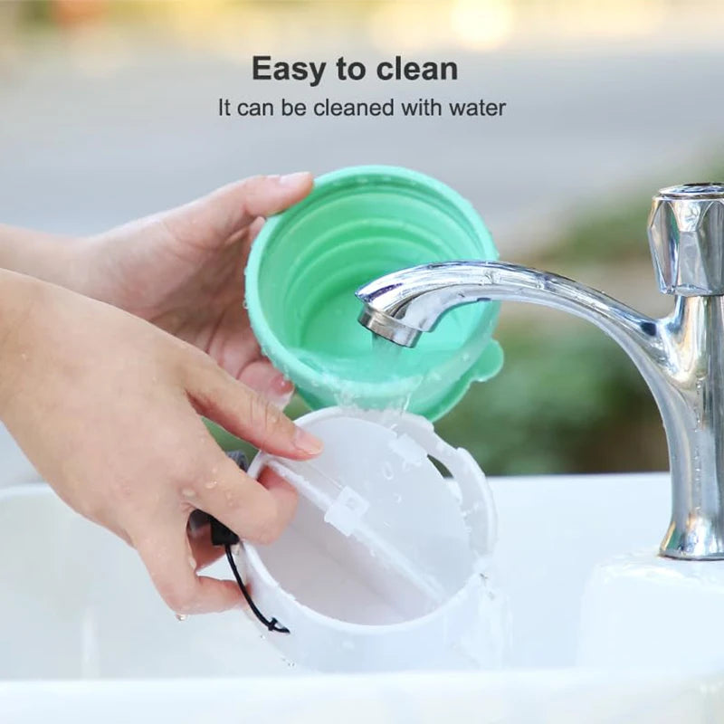 Combination Portable Case Folding Pet Bowl Food Grade Silicone Walk Dog Feeder And Drinker Water Bowl For Dogs Pet Accessories