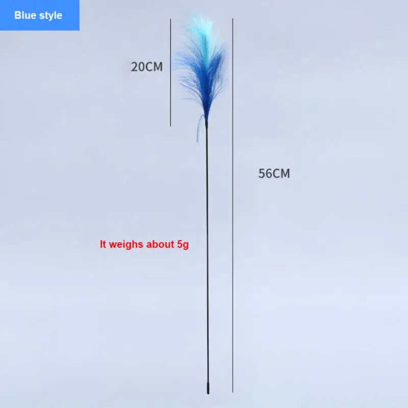 CheekyCat™ – Colourful Feather Wand with Bell & Suction Base