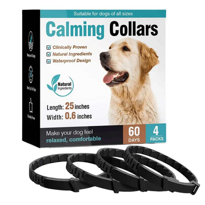 CalmPaws™ - 3/4 Pack Adjustable Calming Pheromone Collars for Dogs & Cats