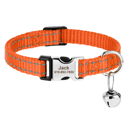 SafePaw™ - Personalized Printed Cat Collar with Free Engraved ID Tag & Bell