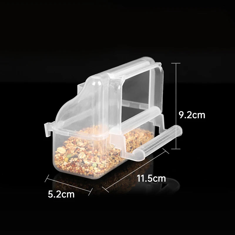 1PC Parrot Feeder Drinker Bird Supplies Bird Cage Parrot Birds Water Hanging Bowl Feeder Box Pet Cage Plastic Food Container