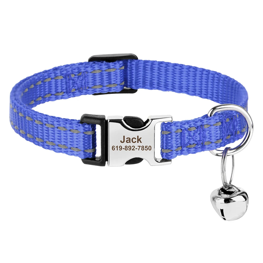 SafePaw™ - Personalized Printed Cat Collar with Free Engraved ID Tag & Bell