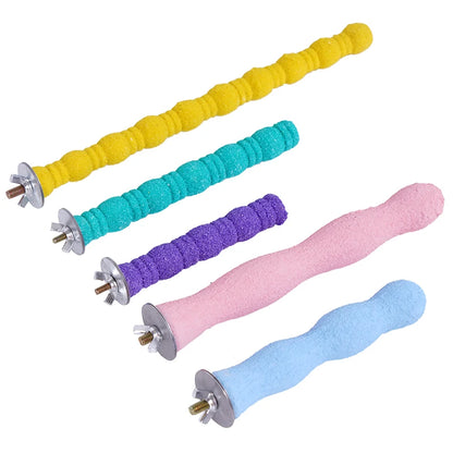 BeakSharp™ Wooden Claw Grinding Stick — Parrot Perching & Chewing Toy for Healthy Beak & Claw Care