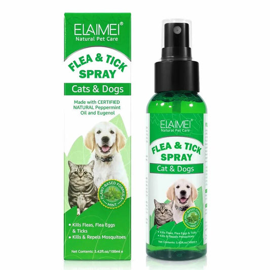 FleaFree™ Natural Flea & Tick Spray — Peppermint & Eugenol Formula