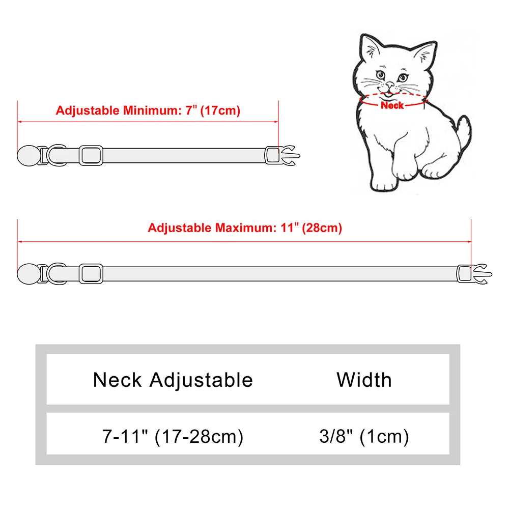 SafePaw™ - Personalized Printed Cat Collar with Free Engraved ID Tag & Bell