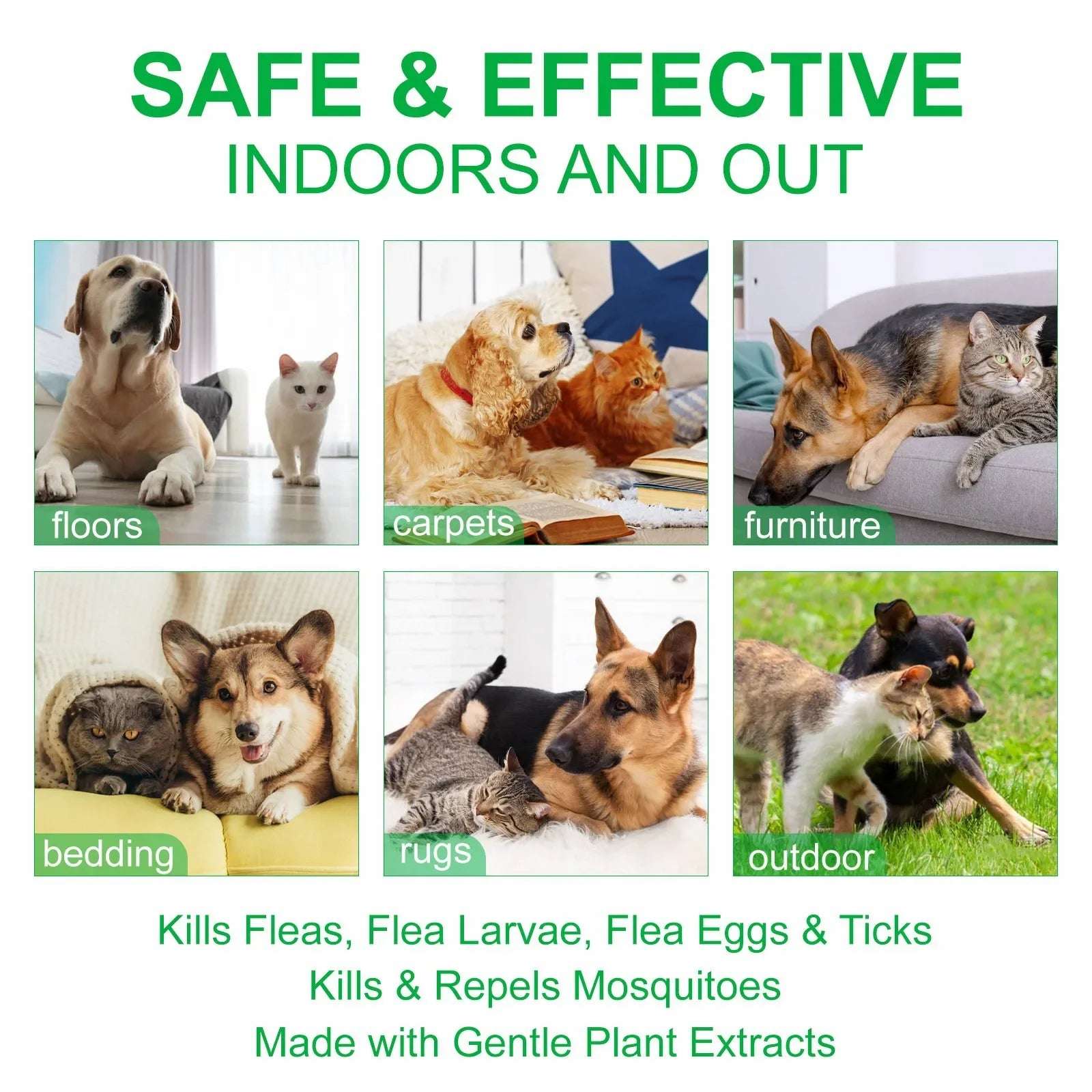 FleaFree™ Natural Flea & Tick Spray — Peppermint & Eugenol Formula