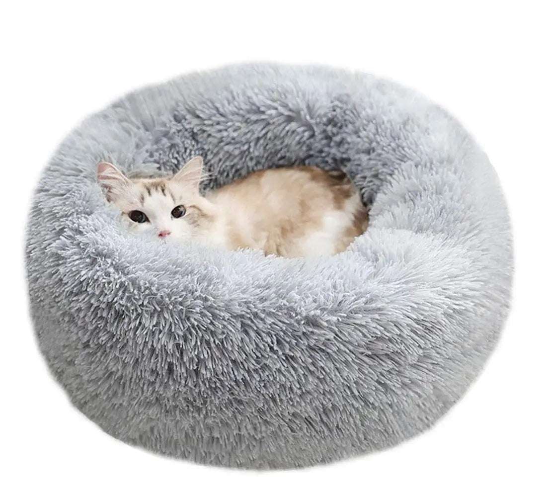 Cat Nest Round Soft Shaggy Mat for Kittens Chihuahua Indoor Dog Cat Bed Pet Supplies Removable Machine Washable Pillow Bed