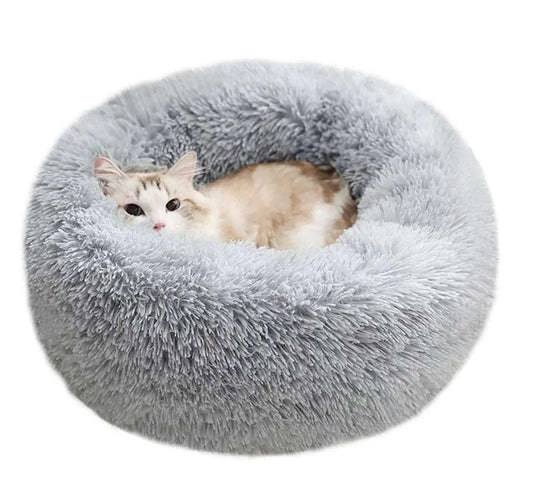 Cat Nest Round Soft Shaggy Mat for Kittens Chihuahua Indoor Dog Cat Bed Pet Supplies Removable Machine Washable Pillow Bed