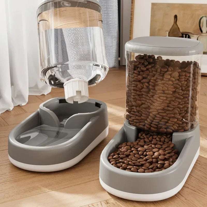 Automatic Pet Feeder Water Dispenser Cat Dog Food Bowl Puppy Cat Drinking Water Flowing Water Without Inserting Electric