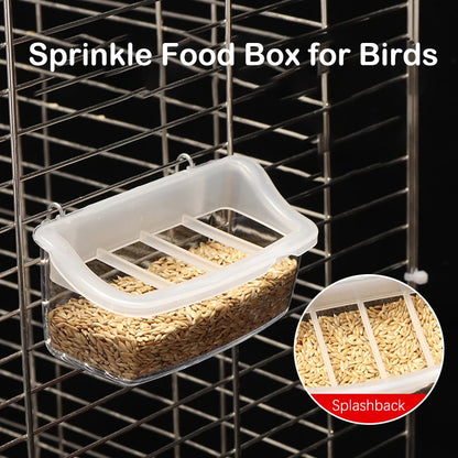 1PC Parrot Feeder Drinker Bird Supplies Bird Cage Parrot Birds Water Hanging Bowl Feeder Box Pet Cage Plastic Food Container