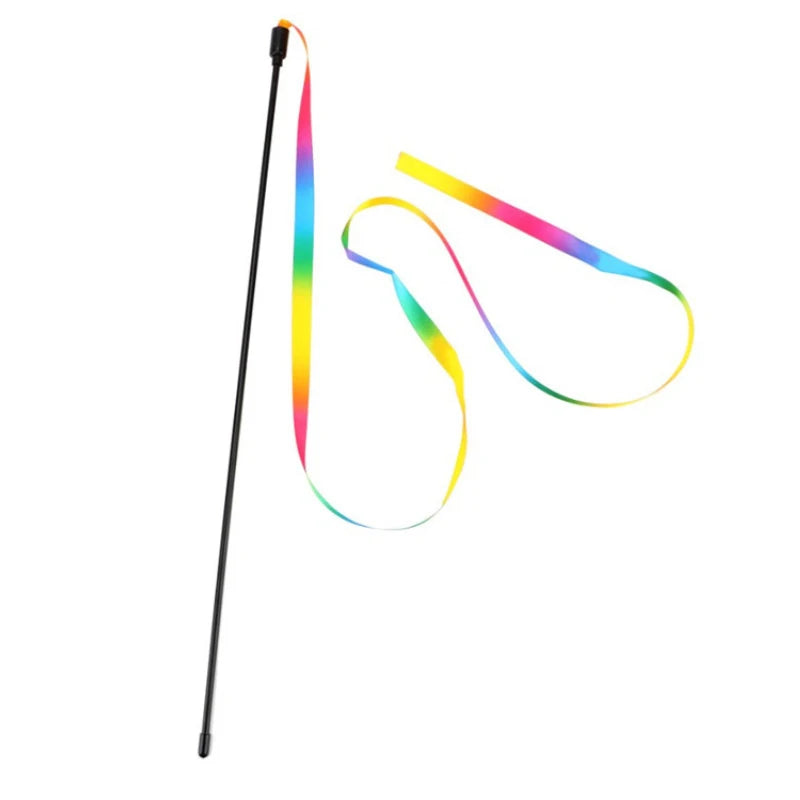 CheekyCat™ – Colourful Feather Wand with Bell & Suction Base