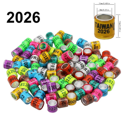 RaceID™ 50 Pcs Durable Digital Bird Foot Rings — 2025-2026 Style Pigeon Identification & Training Supplies