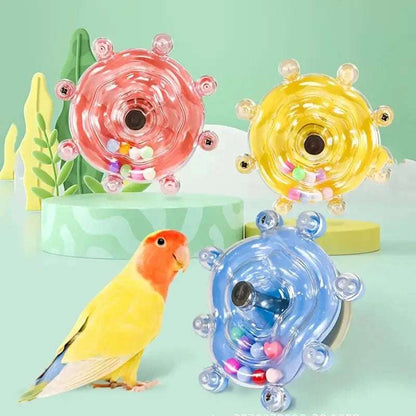 SmartSpin™ Interactive Parrot Toy — Rotating Treat Dispenser for Mental Stimulation & Entertainment