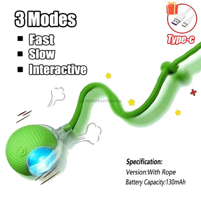 PlayPaws™ – Automatic Interactive Cat Ball with Faux Tail