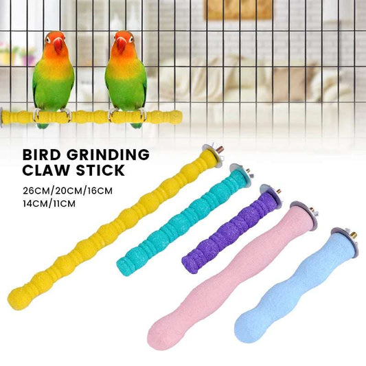 BeakSharp™ Wooden Claw Grinding Stick — Parrot Perching & Chewing Toy for Healthy Beak & Claw Care
