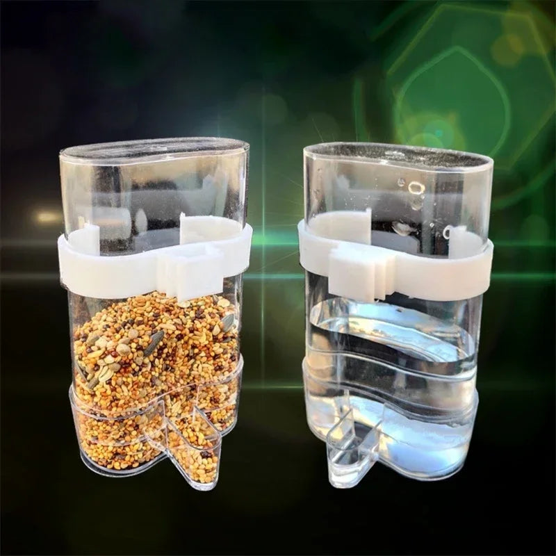 Automatic Parakeet Bird Waterer Food Feeder Dispenser for Parrot Cage Accessories Bird Water Dispenser Bird Food Feeder