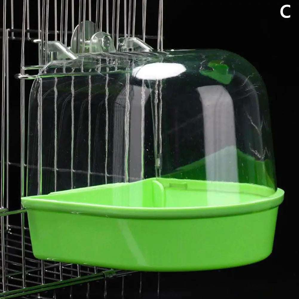 AquaNest™ Hanging Bird Bath Cube — Parrot & Small Bird Cage Accessory for Canary, Budgerigar