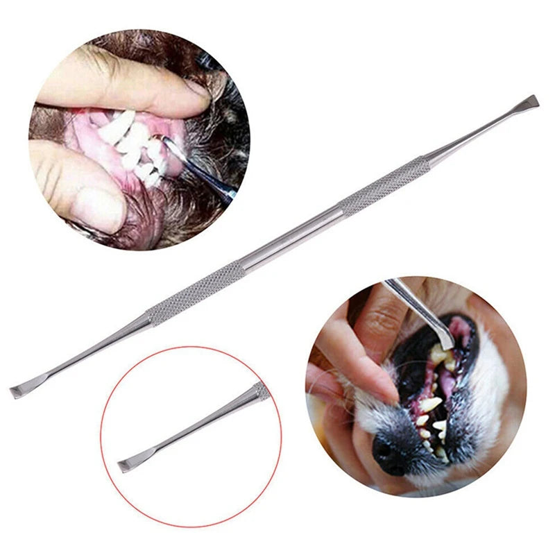 SmilePaws™ 2-Piece Pet Dental Scraper Kit — Stainless Steel Tartar Remover & Breath Freshener Tools