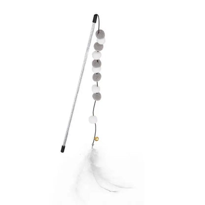 CheekyCat™ – Colourful Feather Wand with Bell & Suction Base