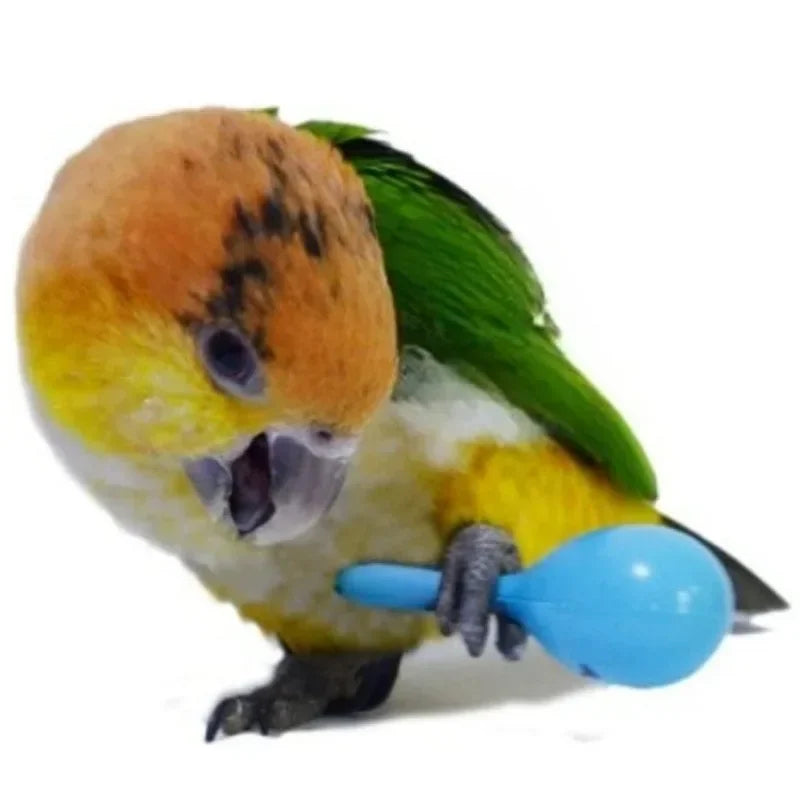 ChirpJoy™ 3-Piece Parrot Rattle Toy Set — Sand Hammers & Balls for Bird Enrichment & Training