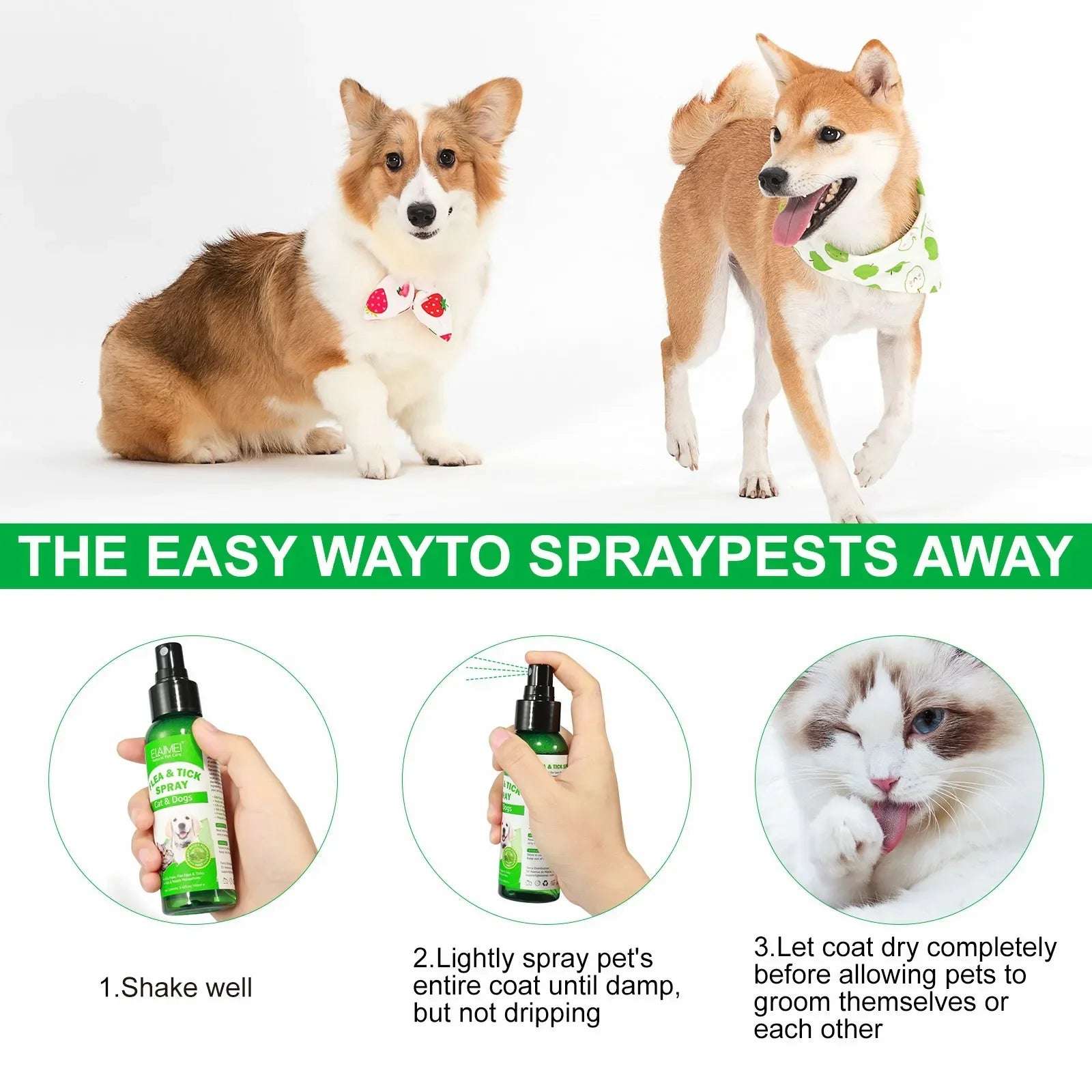FleaFree™ Natural Flea & Tick Spray — Peppermint & Eugenol Formula