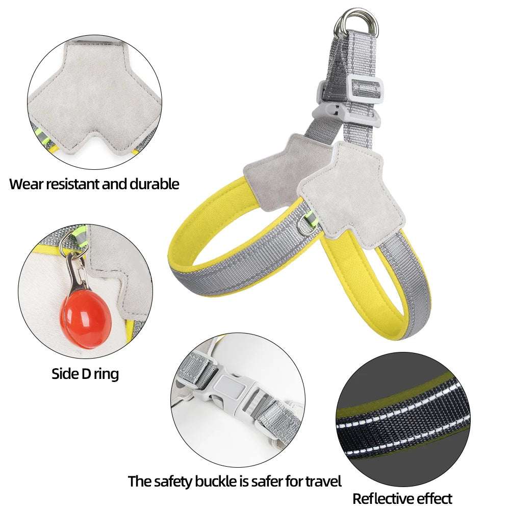 SafeStrap™ Reflective No-Pull Dog & Cat Harness — Small & Medium Pets